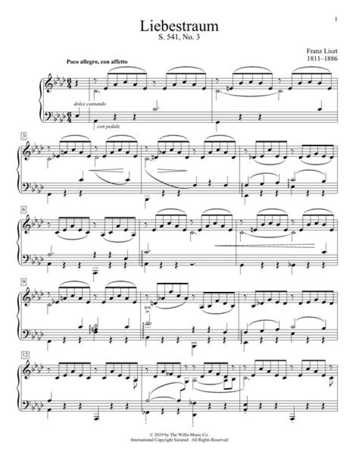Liszt Liebestraum No. 3 Sheet Music PDF Download – Free Instant Access