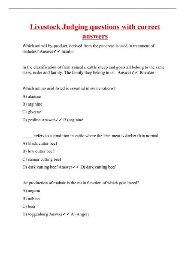 Livestock Questions and Answers PDF – Expert Guide