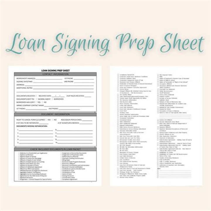 Free Loan Signing Prep Sheets PDF – Download Instantly