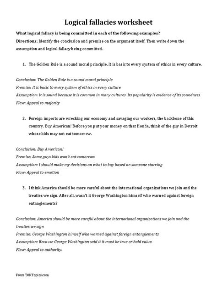 Master Logical Fallacies with Our Free PDF Worksheet