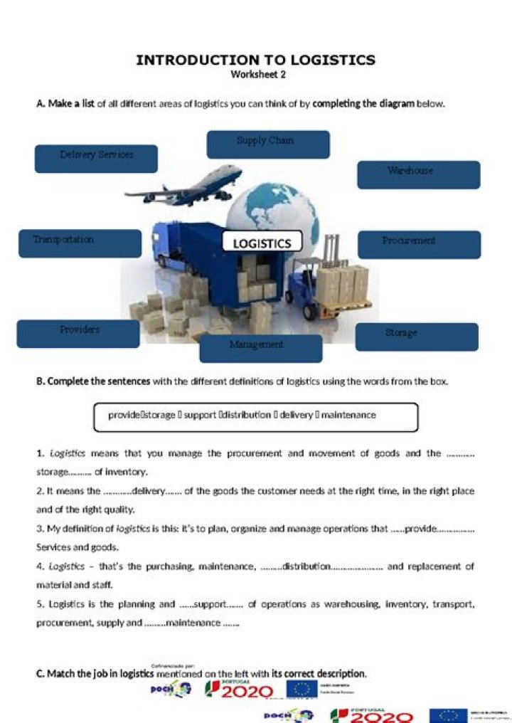 Free Logistics Worksheets PDF for Easy Supply Chain Management