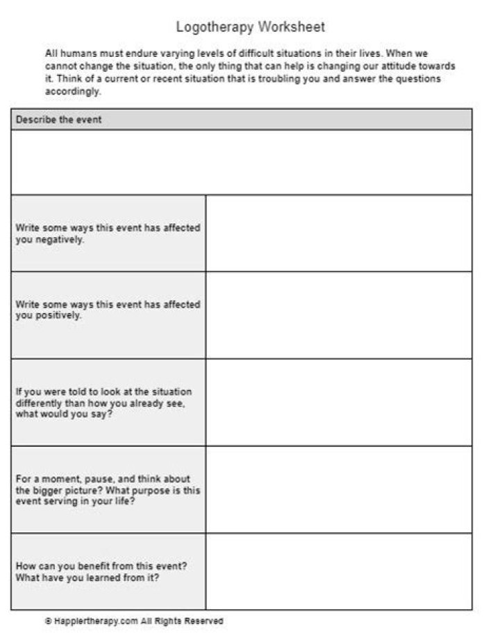 Log Therapy Worksheets PDF: Healing Through Meaningful Reflection