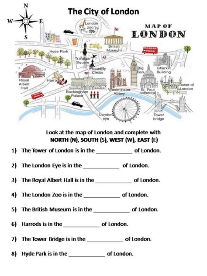 London Sights Worksheet PDF – Free Printable Guide to Iconic Attractions