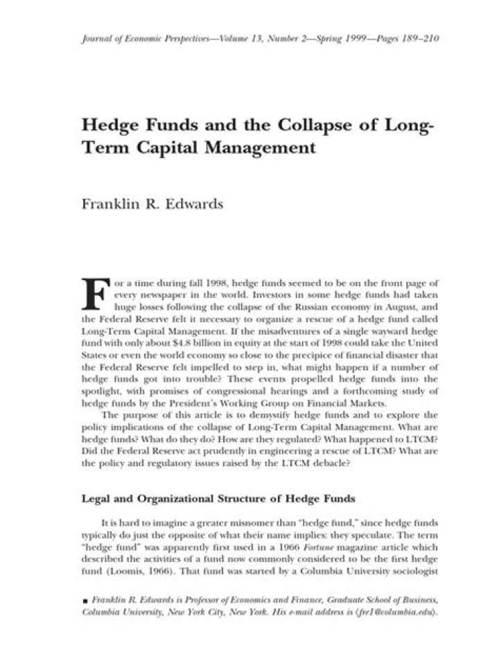 Long Term Capital Management PDF: Comprehensive Guide for Investors