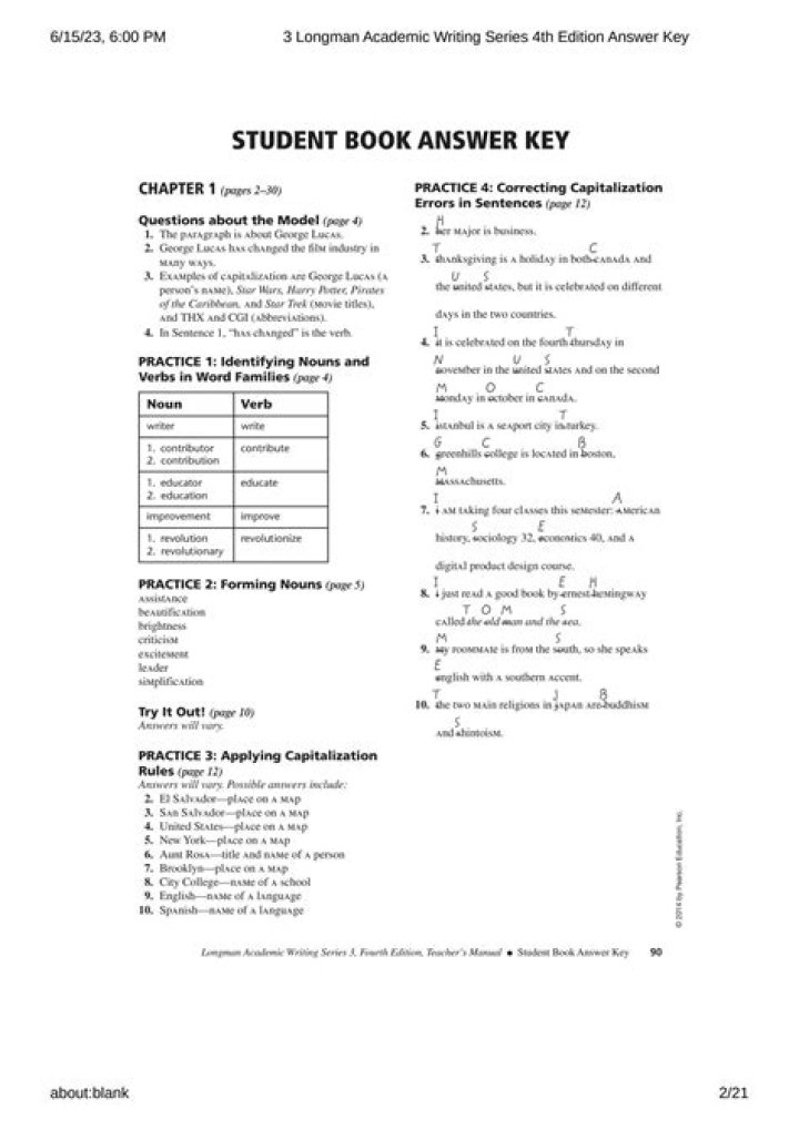 Longman Academic Reading Series 2 Answer Key PDF – Official Solutions
