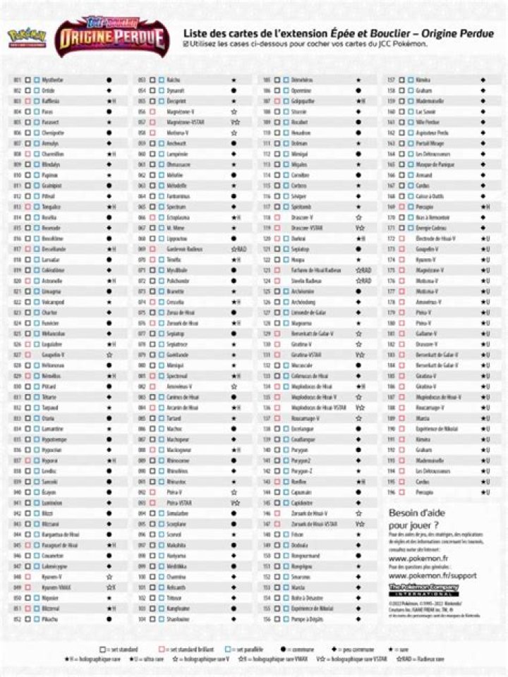 Lost Origin Card List PDF Download – Full Guide
