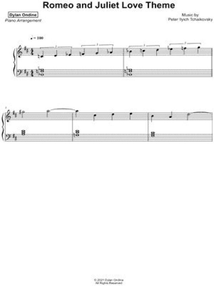 Passion & Tragedy: The Love Theme from Romeo and Juliet Sheet Music PDF