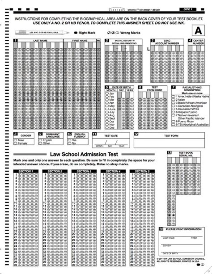 LSAT Answer Sheet PDF Download: Complete Scoring Report