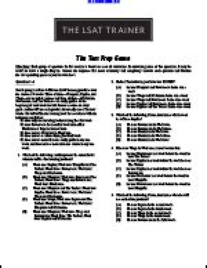 LSAT Logic Games Practice Test PDF – Master Reasoning Skills
