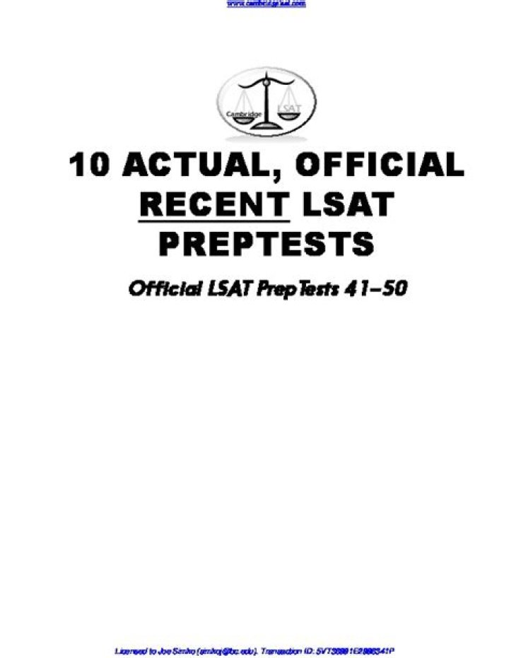 LSAT Tests PDF: Free Practice Tests & Study Guide