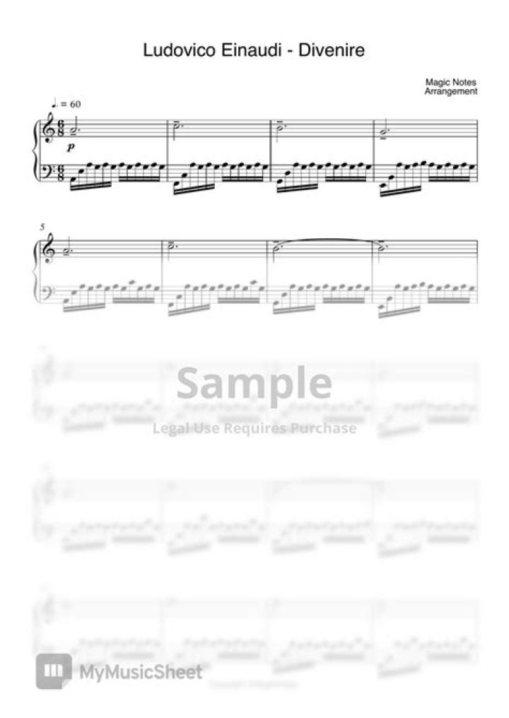 Ludovico Einardi Divenere Sheet Music PDF – Free Download