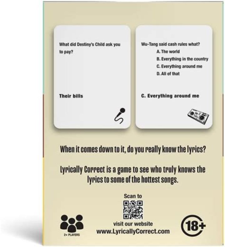 Lyrically Correct Game Questions PDF for Gamers