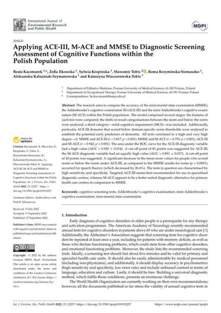 Complete ACE Cognitive Test PDF: Quick Assessment for Brain Power