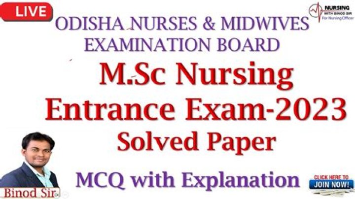 Download M.SC Nursing Entrance Exam Solved Question Papers PDF