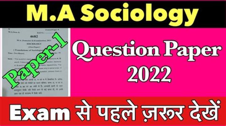 MA Sociology Question Paper PDF: Full Exam Template & Solutions