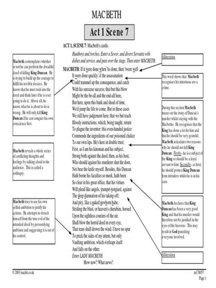 Macbeth Act 1 Scene 7 Questions & Answers PDF – Complete Study Guide