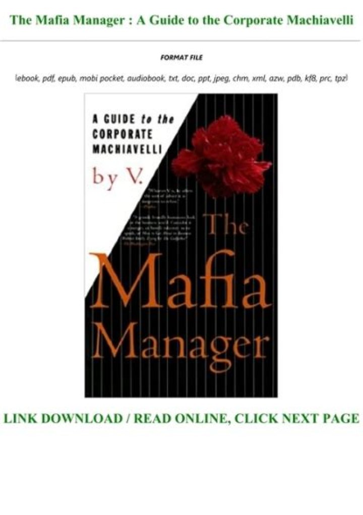 Mastering the Mafia Manager: Ultimate PDF Guide