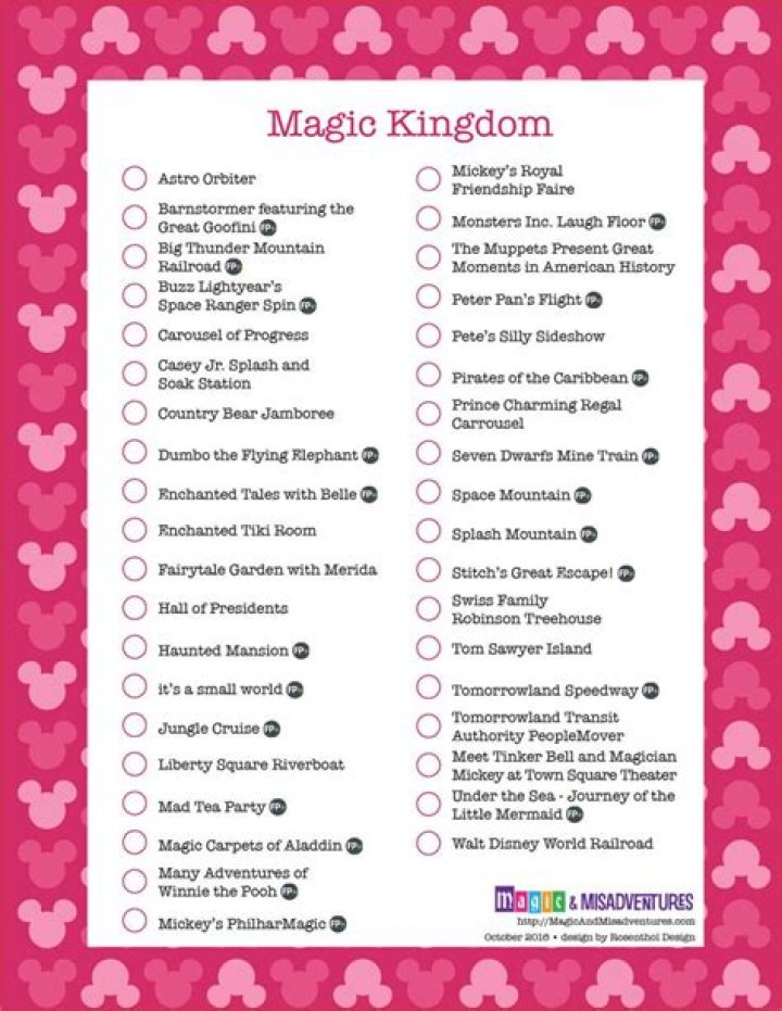 Magic Kingdom Rides List PDF: Complete Guide to All Thrilling Attractions