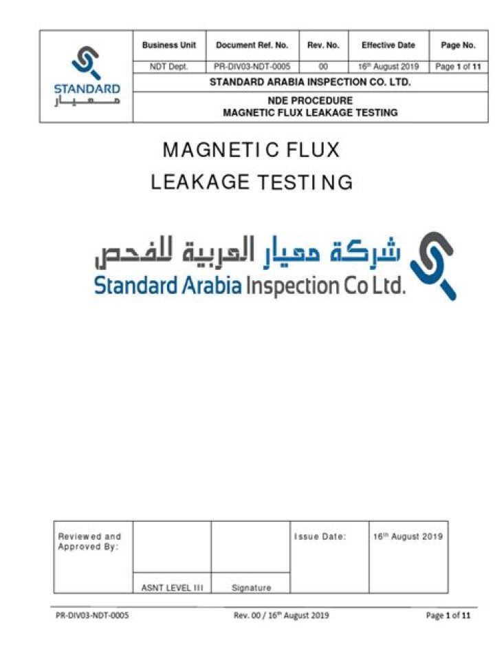Magnetic Flux Leakage Testing PDF: Comprehensive Guide & Troubleshooting