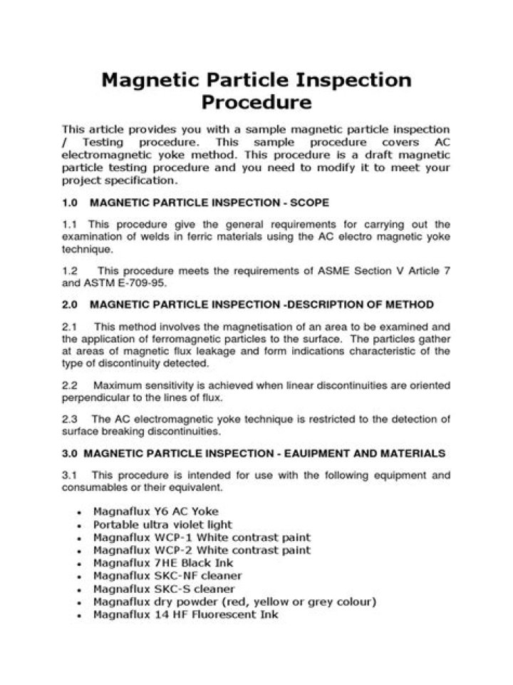 Magnetic Particle Testing Procedure PDF: Step-by-Step Guide