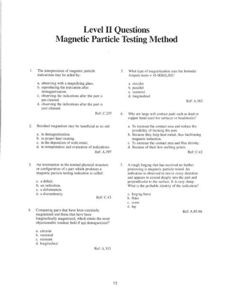 Magnetic Particle Testing Questions & Answers: Comprehensive PDF Guide