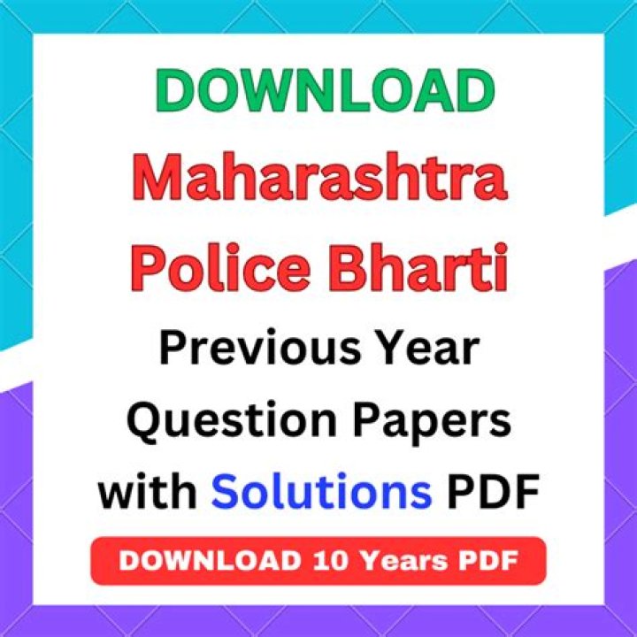 Maharashtra Police Bharti Question Paper PDF Download
