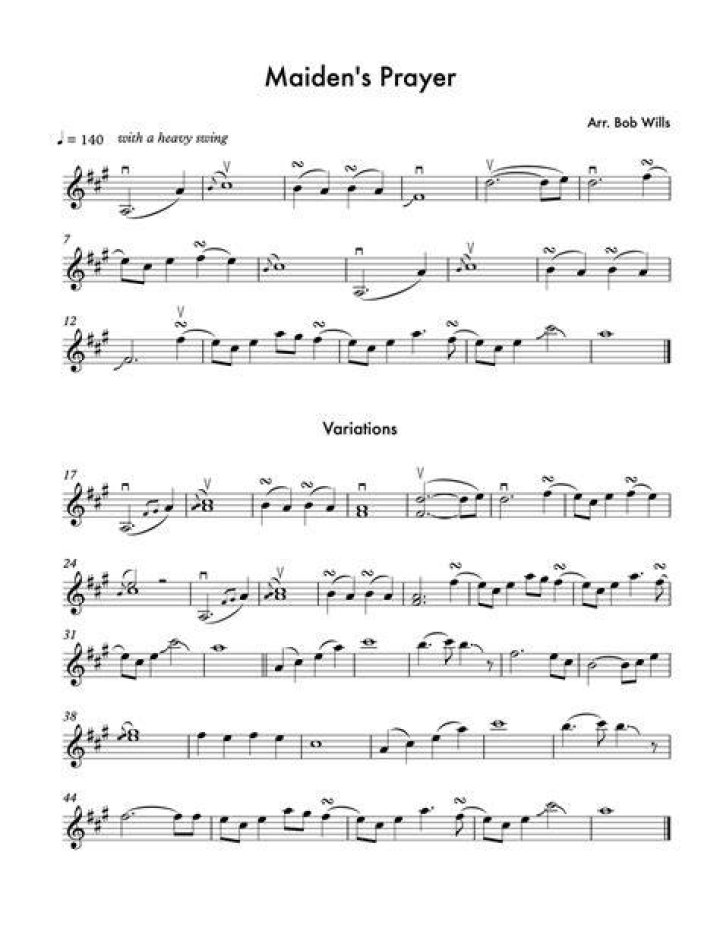 Maidens Prayer Sheet Music PDF Download