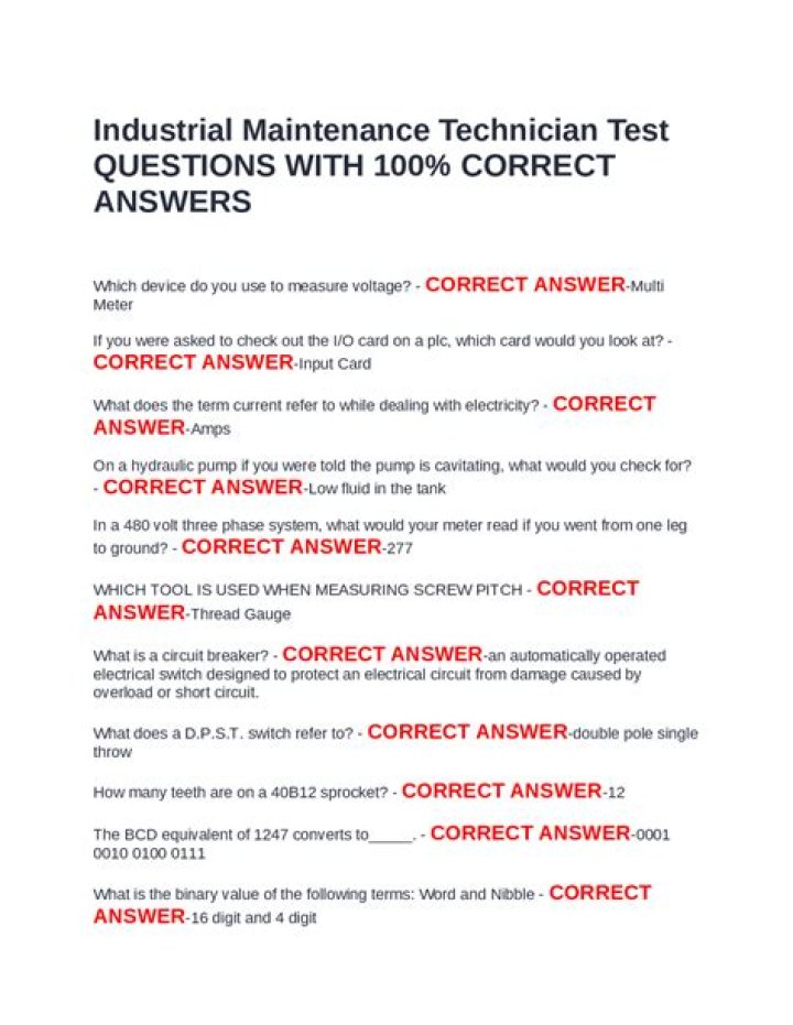 Maintenance Questions and Answers PDF: Essential Guide