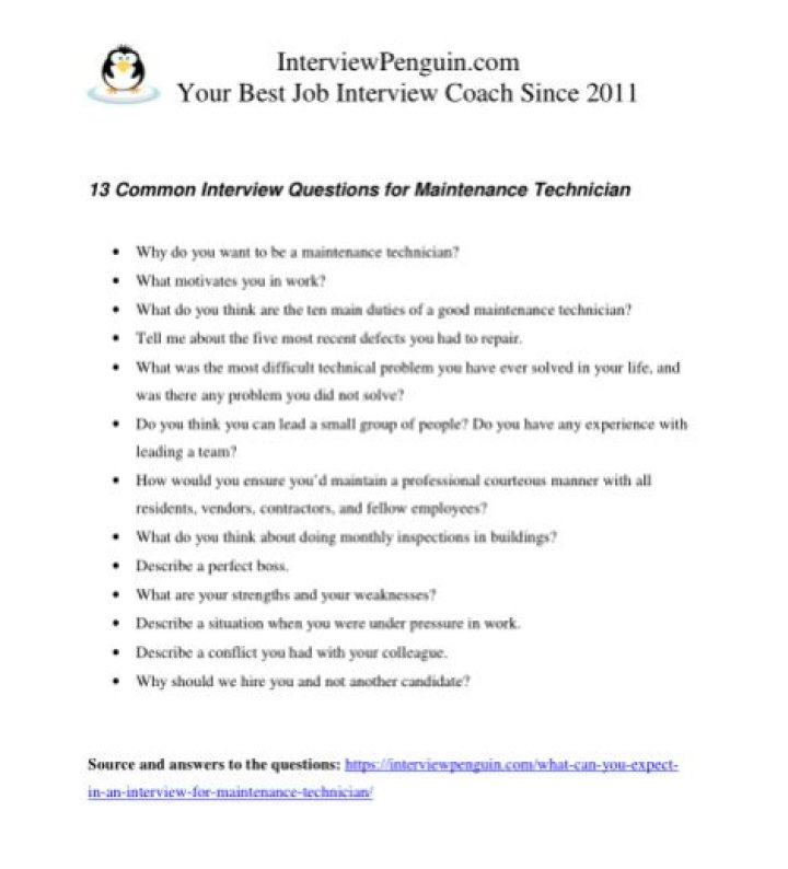 Maintenance Technician Interview Questions PDF: Expert Prep Guide