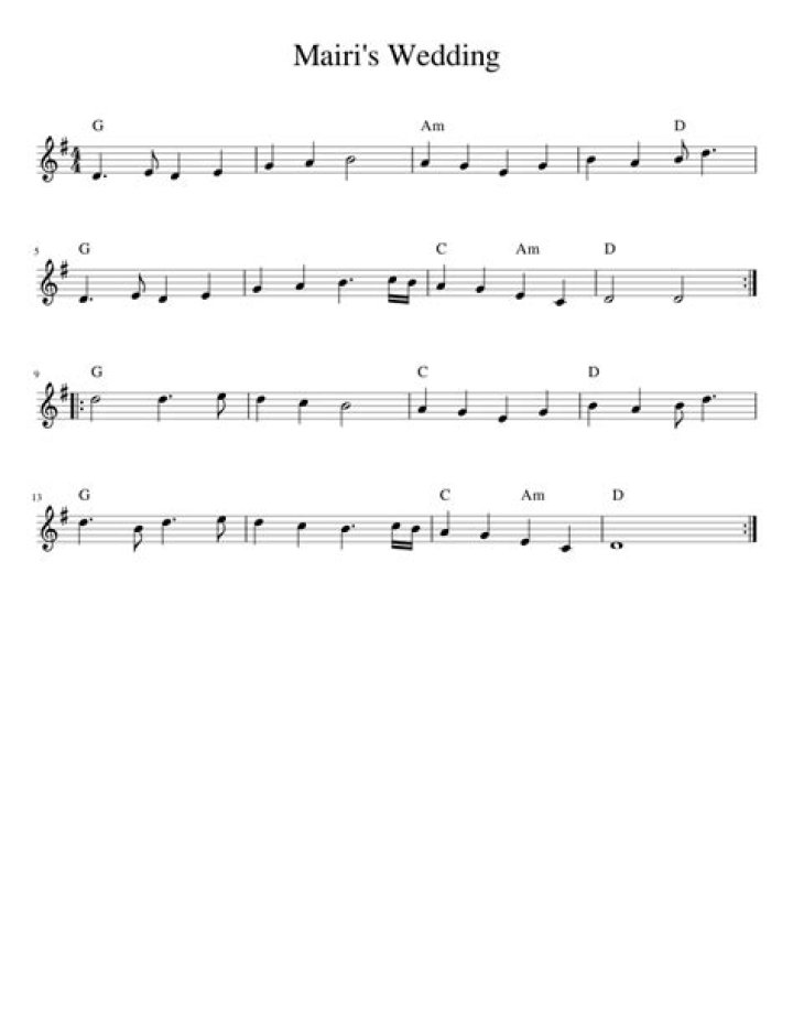 Mairi's Wedding Sheet Music PDF – Download Instantly