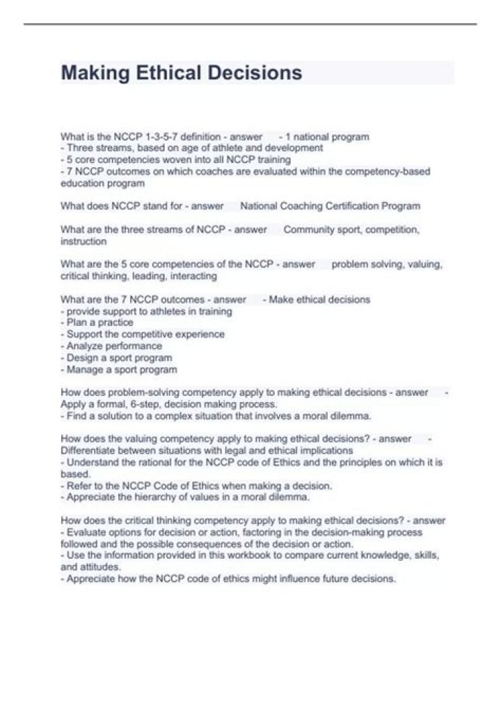Making Ethical Decisions: Evaluation & Answer PDF Guide