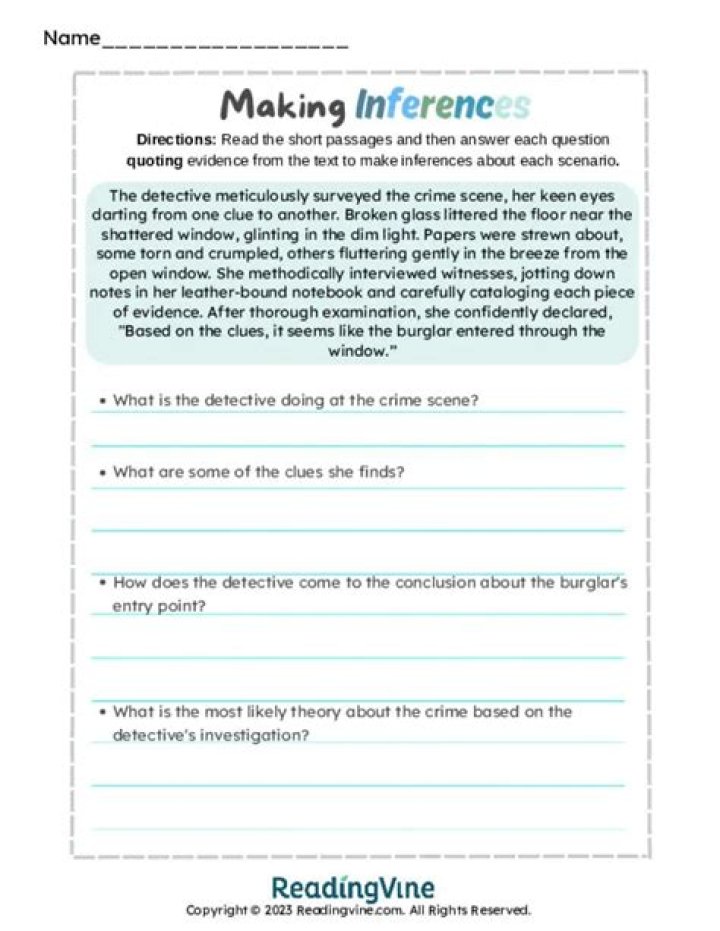 Make Inferences with Engaging PDF Worksheets | Making Inferences Multiple Choice