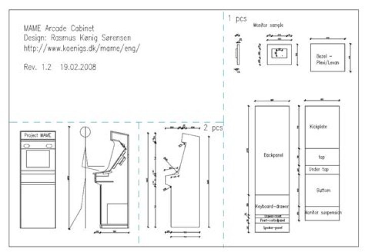 MAME Arcade Cabinet Plans PDF – Free Downloadable DIY Blueprints