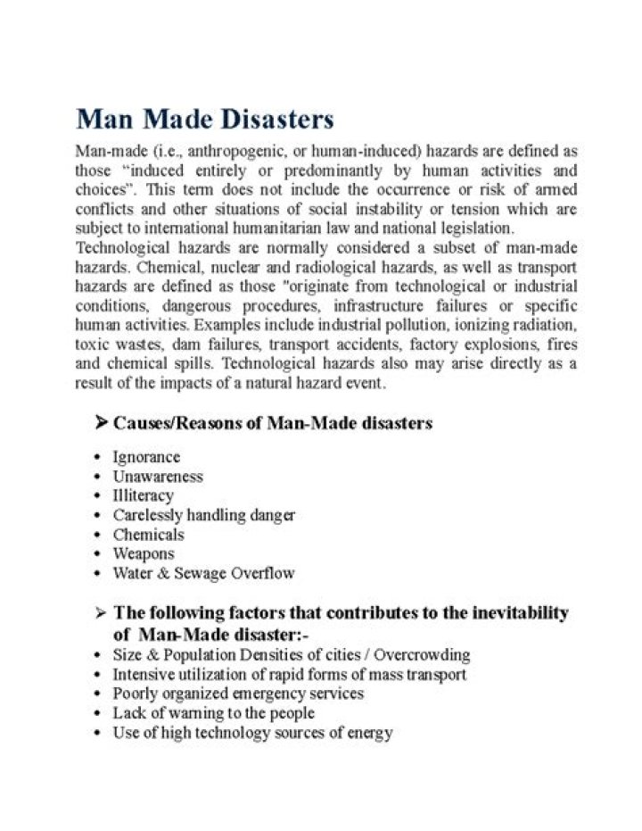 Man-Made Disaster Management: Essential PDF Guide