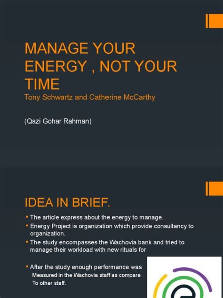 Manage Your Energy, Not Your Time: The Essential PDF Guide