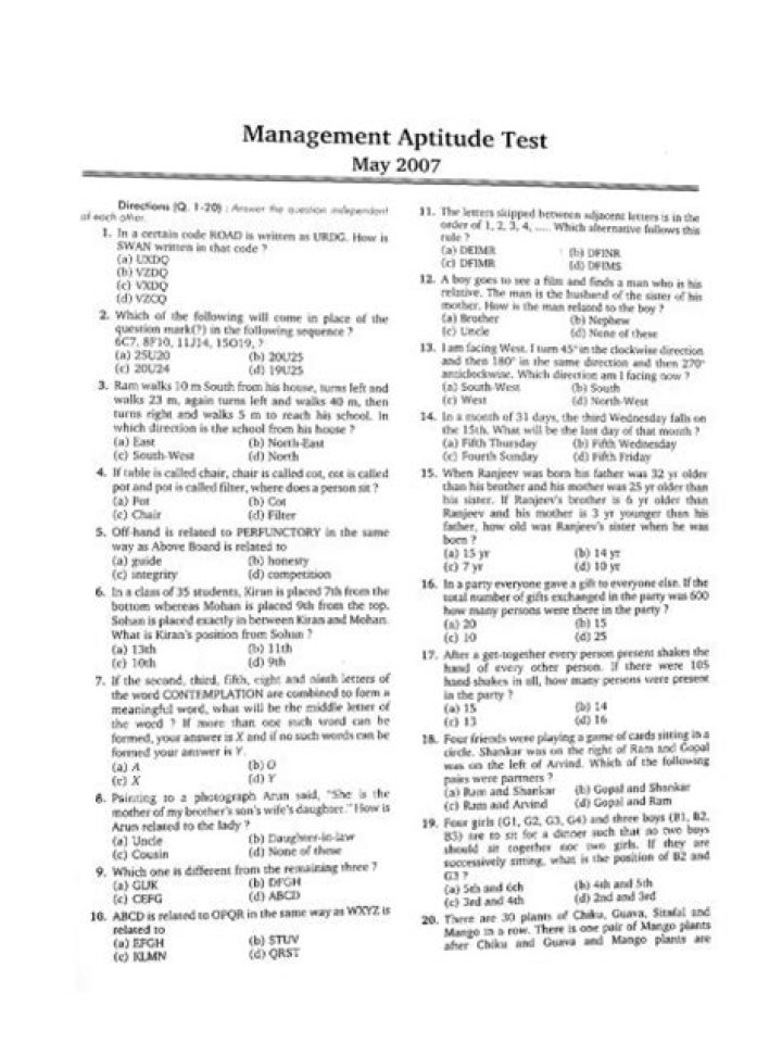 Management Aptitude Test Questions & Answers PDF: Master Recruitment Screening