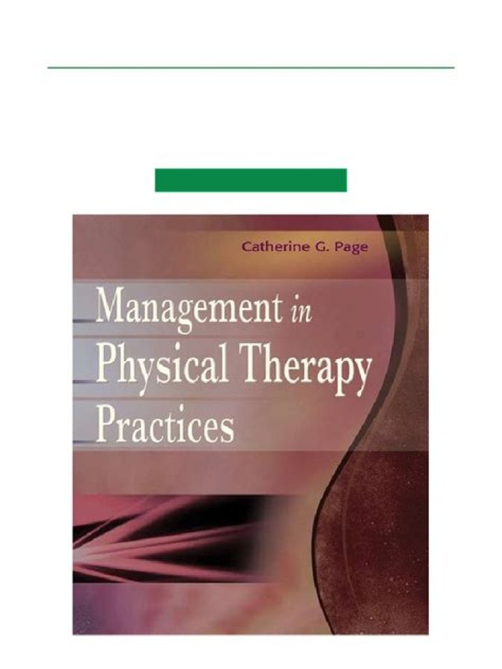 Effective Management in Physical Therapy Practices PDF Guide