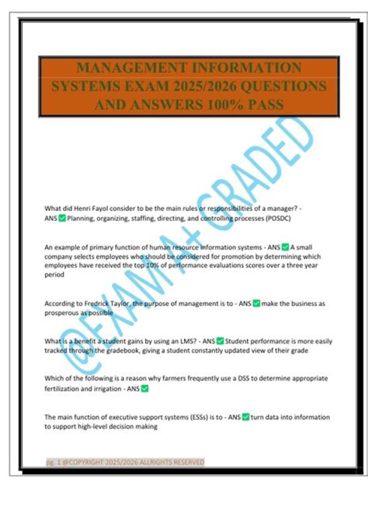 Management Information Systems Exam Questions & Answers PDF: Perfect Study Resource