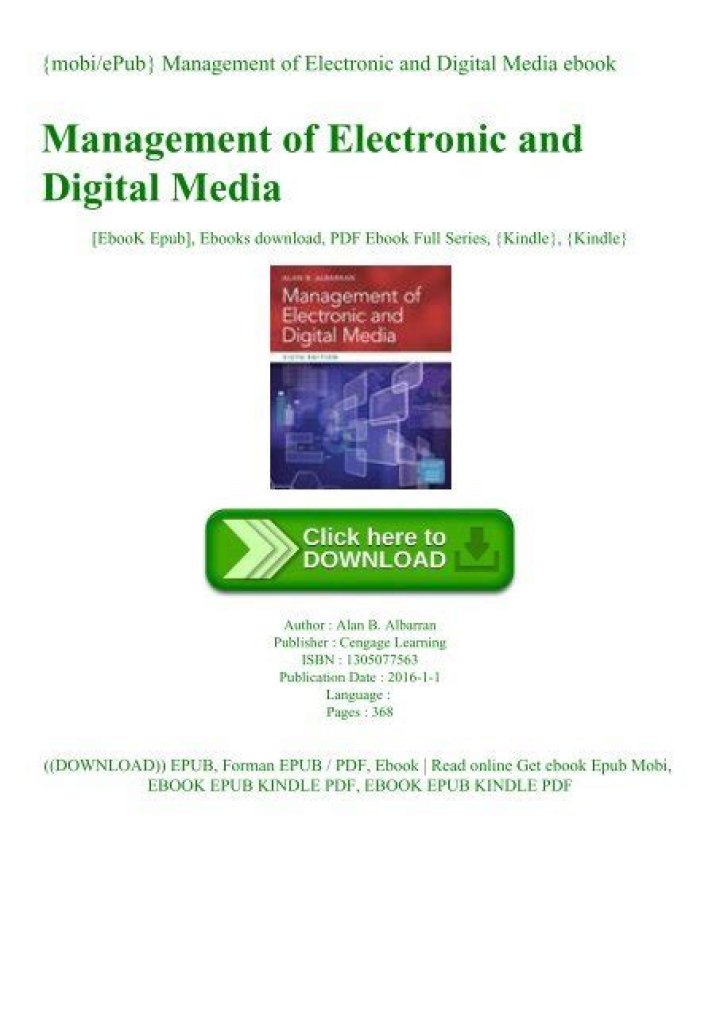 Mastering the Management of Electronic and Digital Media PDFs