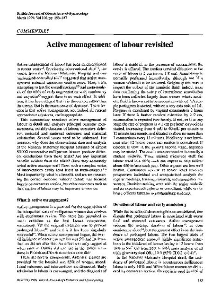 Effective Management of Labour: Essential PDF Guide