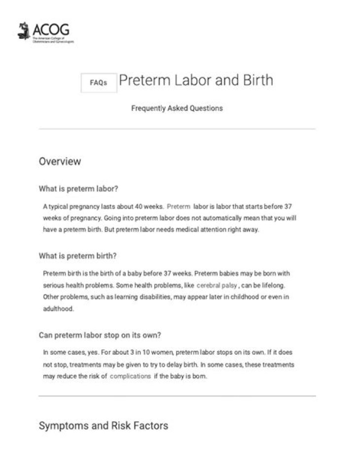Management of Preterm Labor: Essential ACOG PDF Guidelines