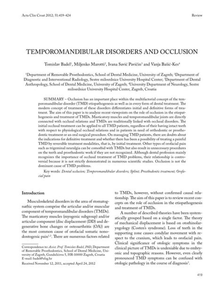 Comprehensive Management of Temporomandibular Disorders & Occlusion: A Detailed PDF Guide