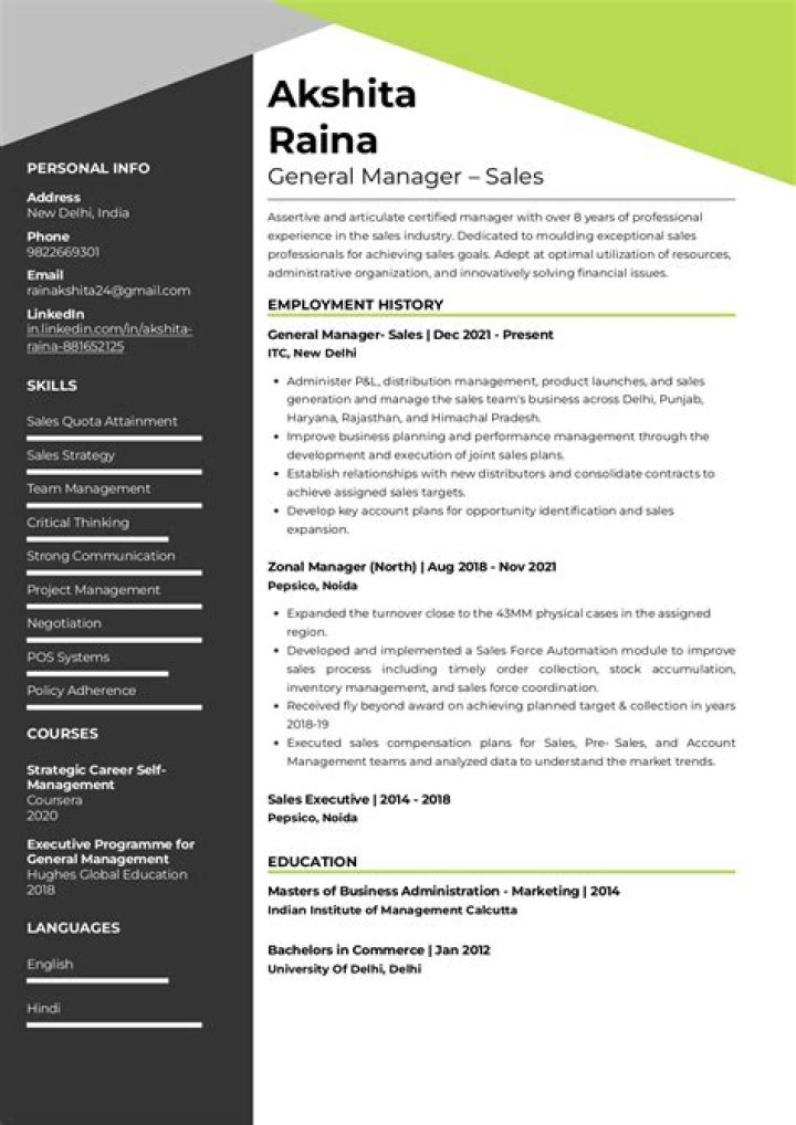 Manager Resume Sample PDF Download – Professional & Tailored