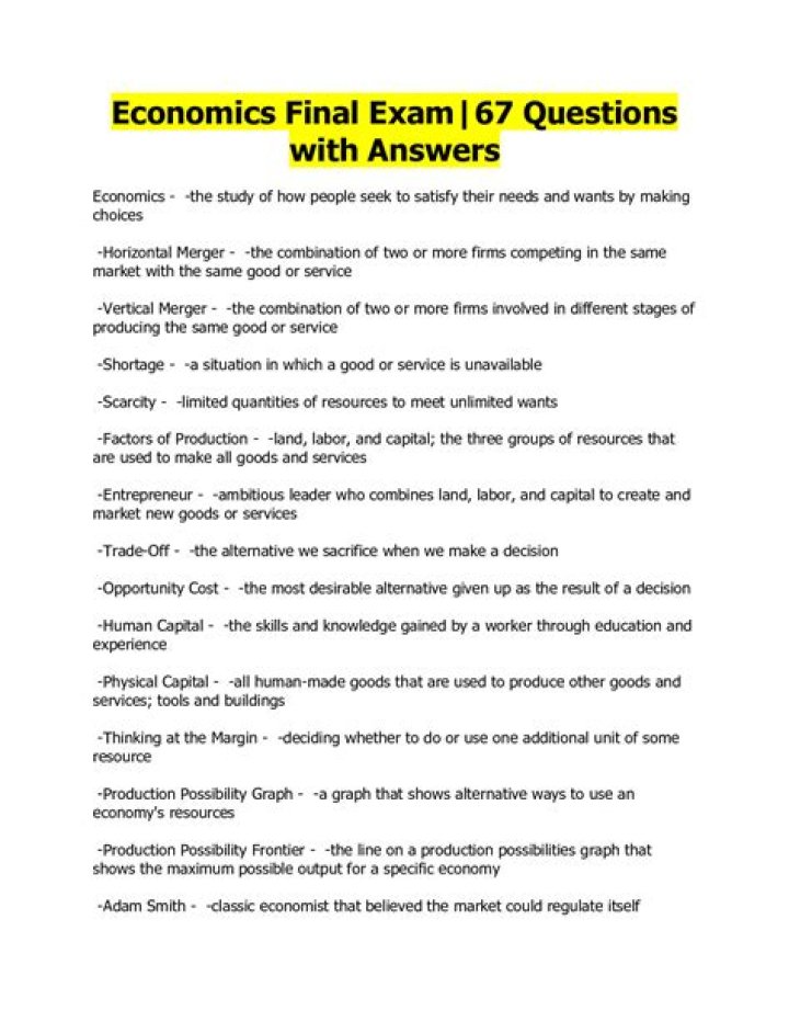 Managerial Economics Final Exam Questions & Answers PDF – Complete Study Resource
