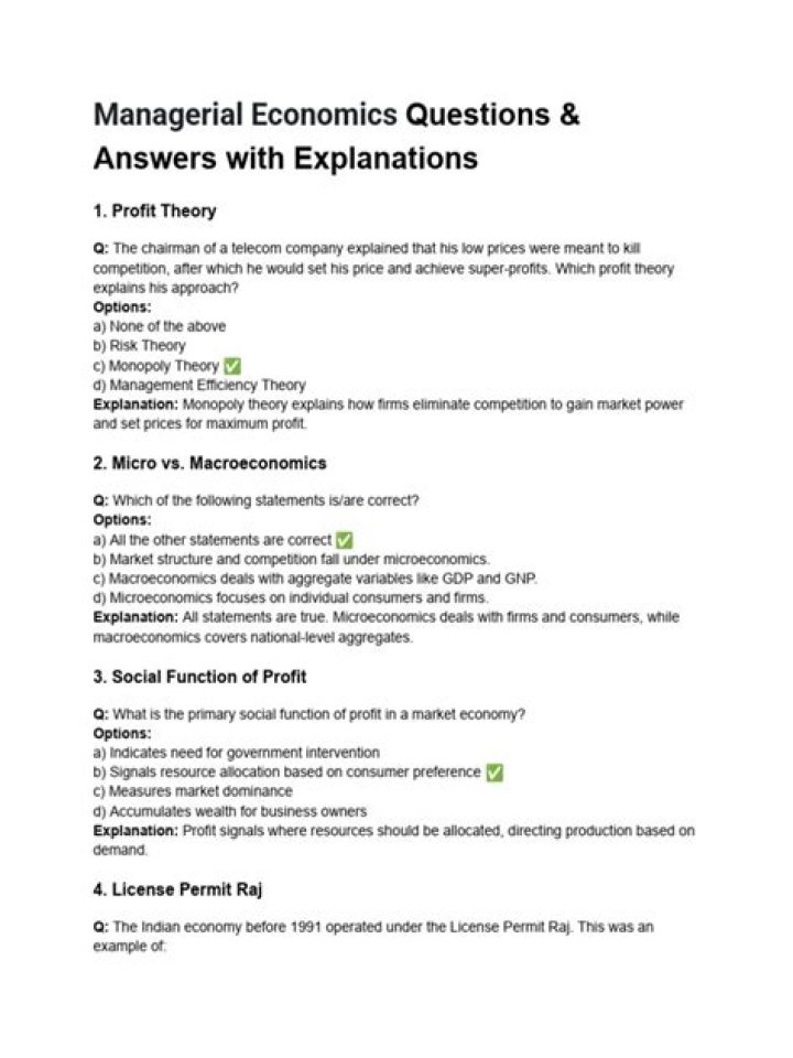 Managerial Economics Questions & Answers PDF: Expert Study Guide