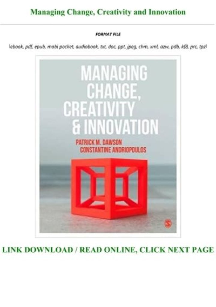 Managing Change: Unlocking Creativity and Innovation Through PDF Strategies