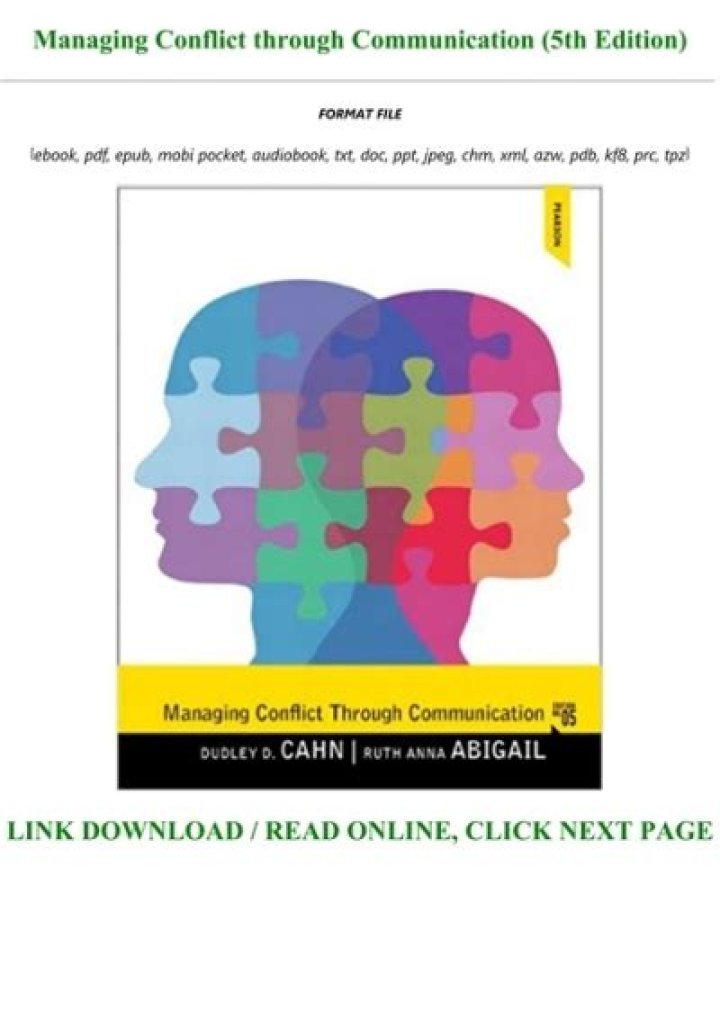 Managing Conflict Through Communication: Essential PDF Guide