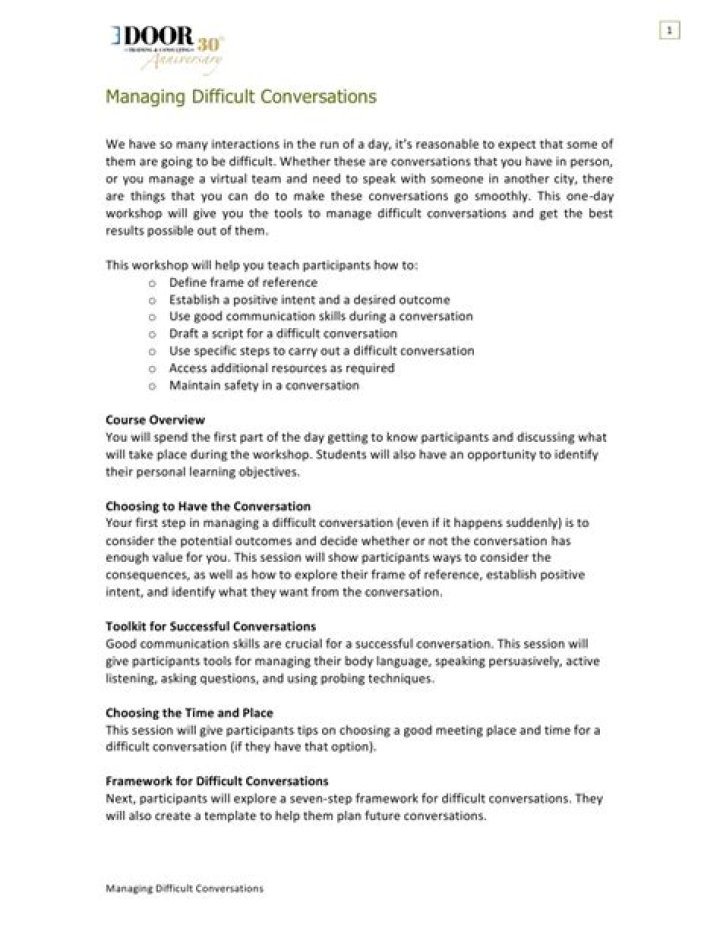 Mastering Difficult Conversations: A Practical PDF Guide