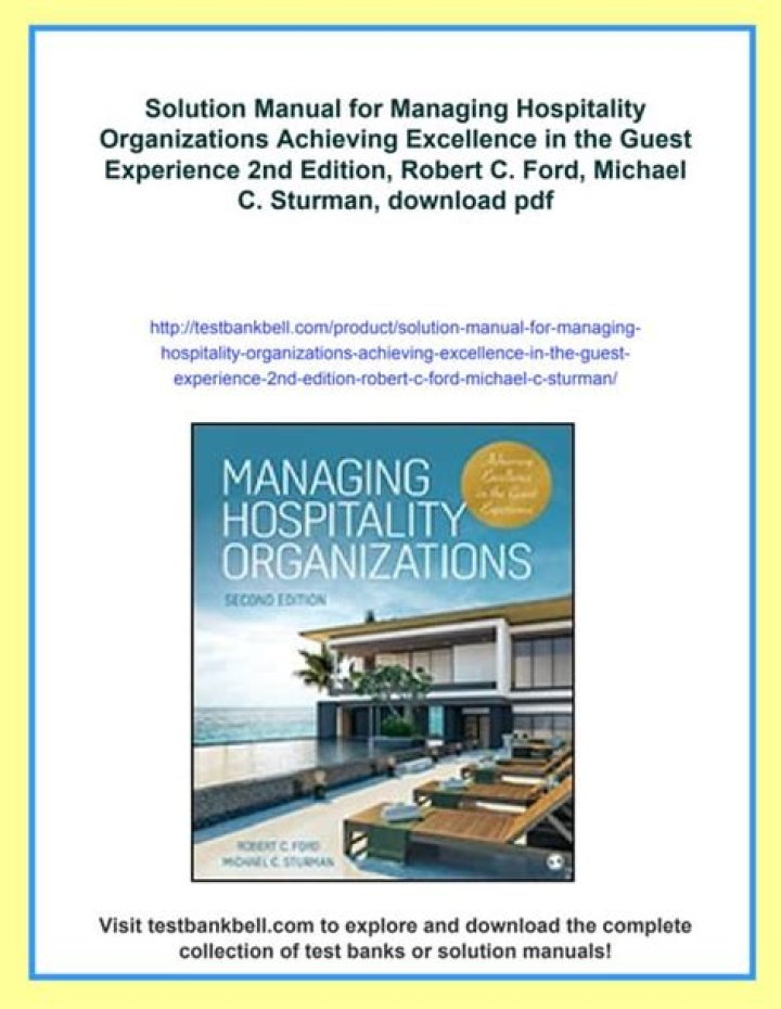 Managing Hospitality Organizations 2nd Edition PDF Guide