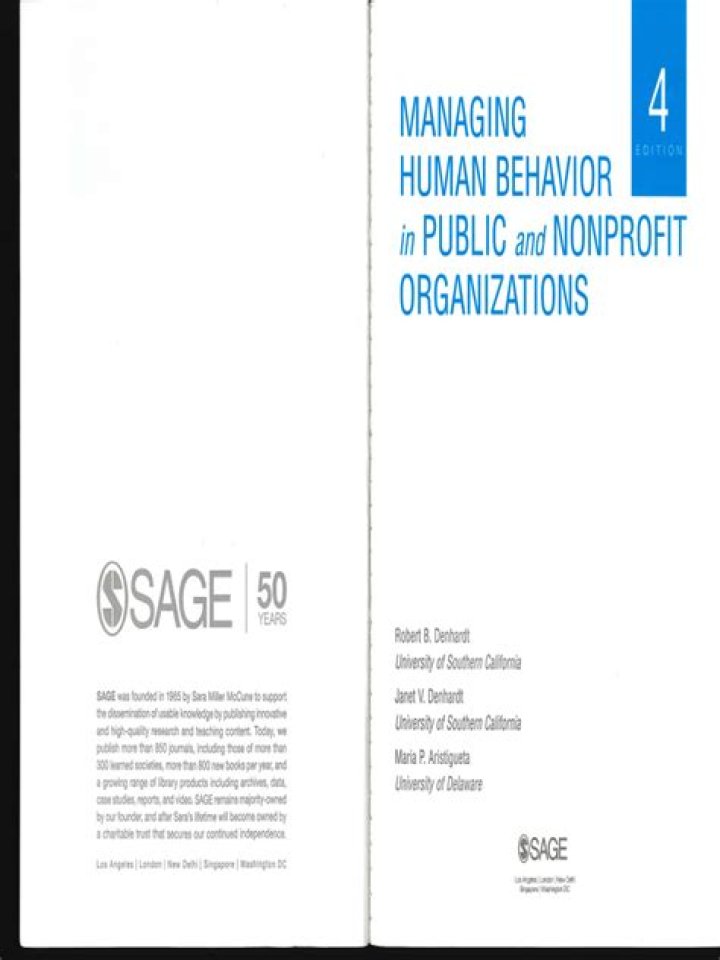 Mastering Human Behavior Management in Public & Nonprofit Organizations